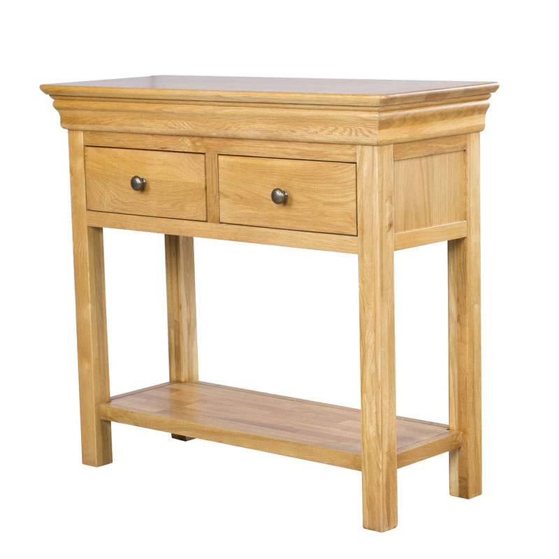 Table console en chêne peint